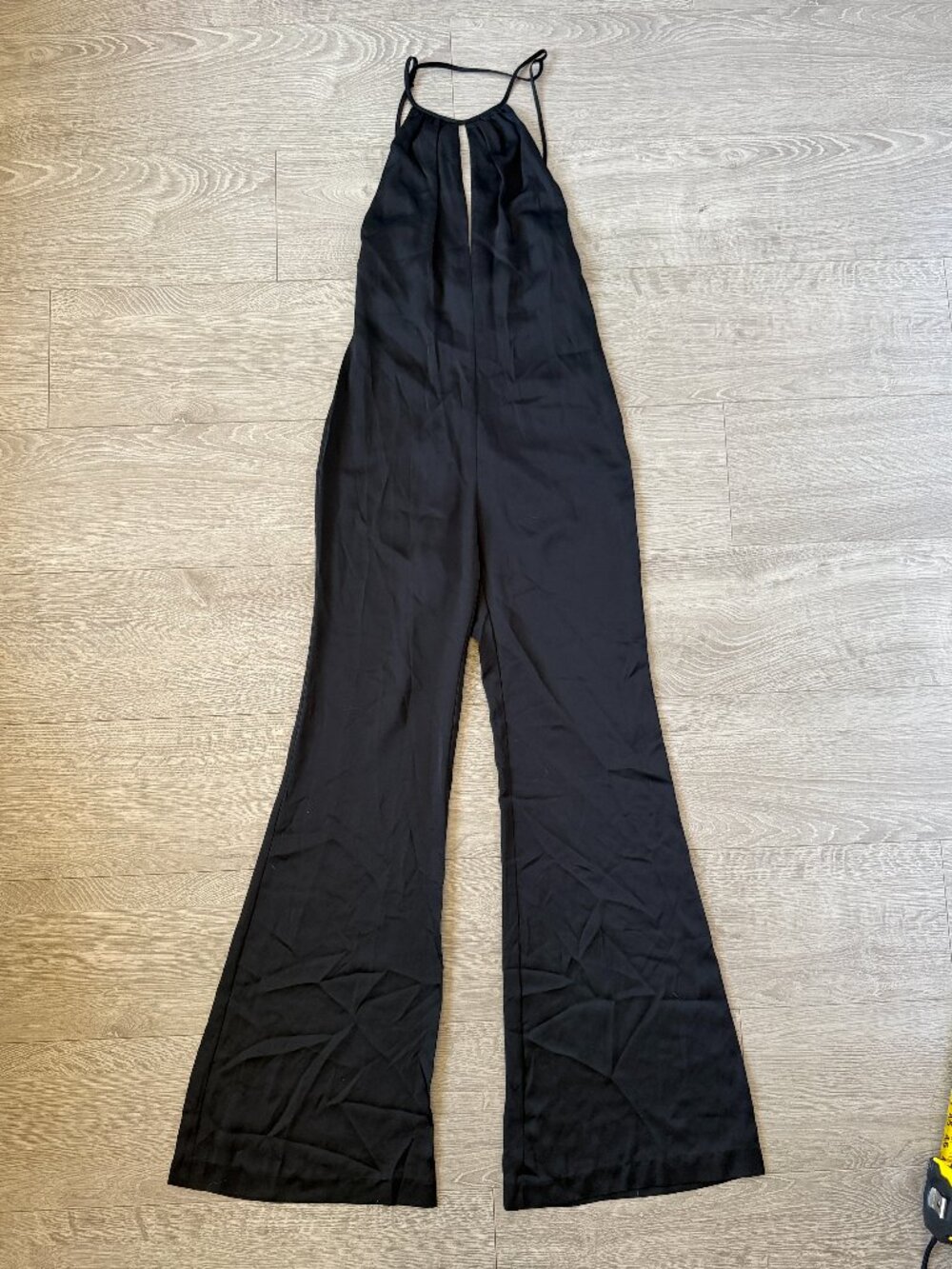 Bebe Black Wide Leg Halter Jumpsuit XXS NWT